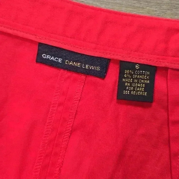 Grace Dane Lewis office casual red skirt - Picture 4 of 6